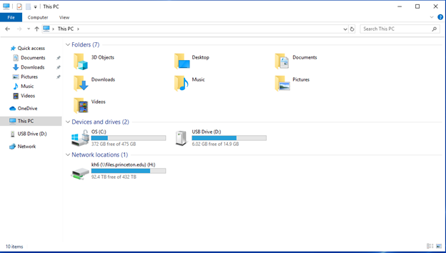 image of screenshot displaying user's Windows Explorer