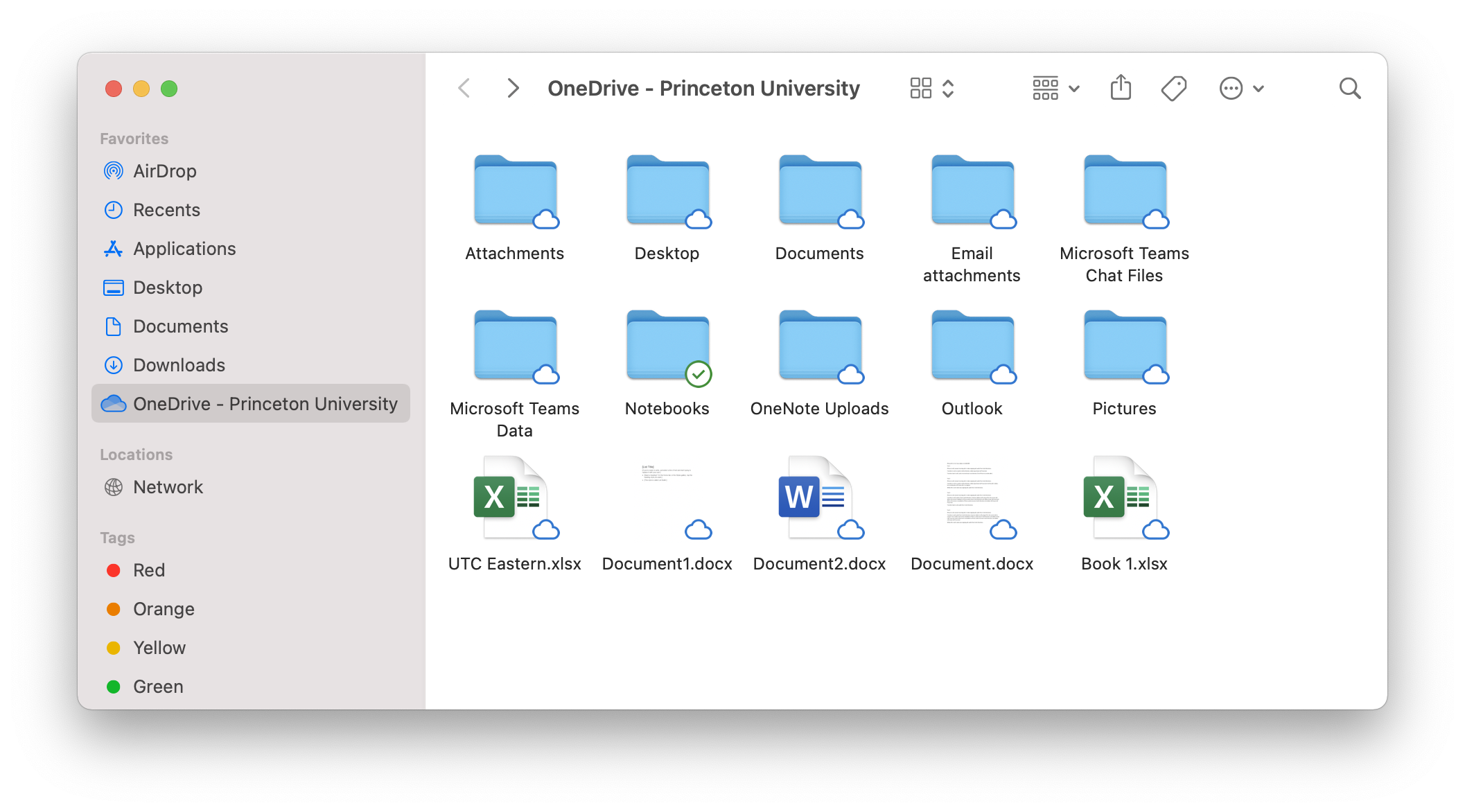 Finder OneDrive folder