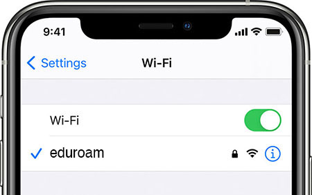 Connecting to eduroam on iOS